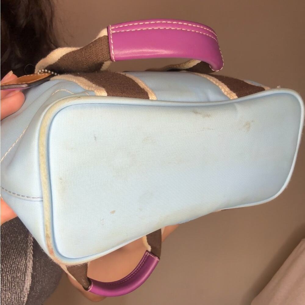 Coach Vintage Mini Hampton Bag Tote Y2K Colorblock - Picture 9 of 12